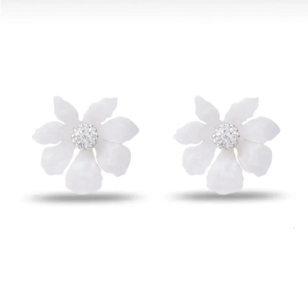 Lele Sadoughi Mother of Pearl Wallflower Button Earrings